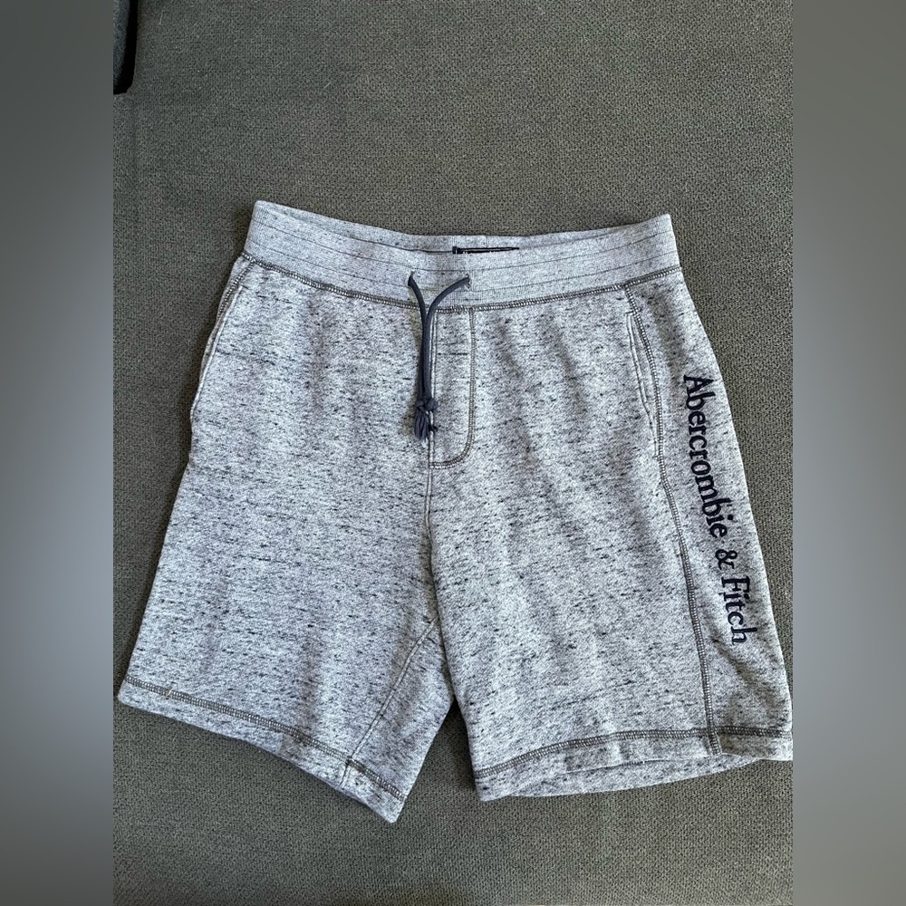 Abercrombie & Fitch gray/navy blue tri blend shorts